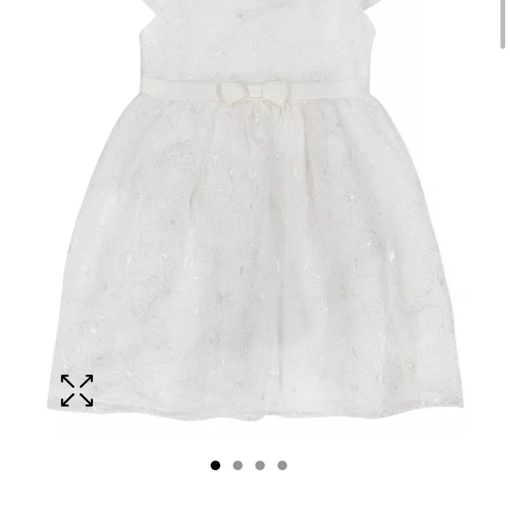 Elegant White Floral Dress toddler infant Easter christening baptism 18 month - Picture 3 of 10